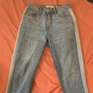 Mid Rise Two Toned Jeans